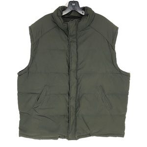 Brooks Brothers 346 Down Puffer Green Vest Size Extra Large XL GropCore Hiking